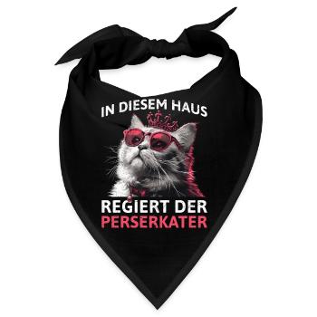 Perserkatze IN DIESEM HAUS REGIERT DER PERSER - Bandana - Schwarz - Vorne