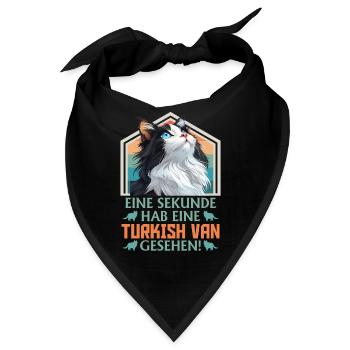 Turkish Van EINE SEKUNDE HAB EINE TURKISH VAN - Bandana - Schwarz - Vorne