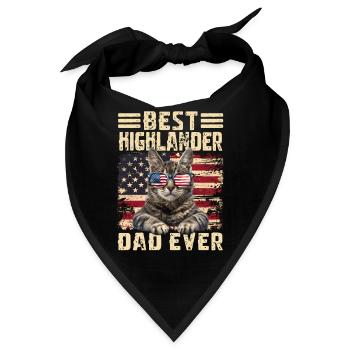 Highlander Papa - Bandana - Schwarz - Vorne