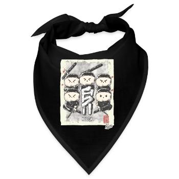 Die coolen gelassenen Marshmallow-Ninjas - Bandana - Schwarz - Vorne
