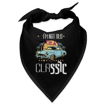 Vintage Car Fan I_m Not Old Im a Classic - Bandana - Schwarz - Vorne