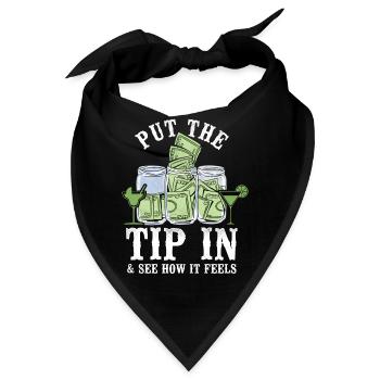 Bartender Mixologist Put The Tip - Bandana - Schwarz - Vorne