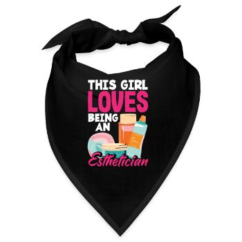 Hautpflege Kosmetikerin Kosmetik - Bandana - Schwarz - Vorne