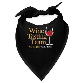 Weinverkostung Team - Ins Wein Nicht das Etikett - Bandana - Schwarz - Vorne
