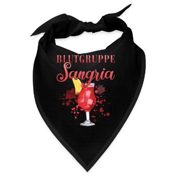 Cocktail Bartender Blutgruppe Sangria - Bandana - Schwarz - Vorne
