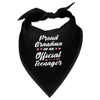 Teenager Teenie Teen Teens Teeny Geschenk - Bandana - Schwarz - Vorne