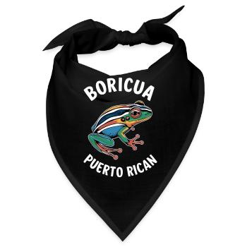 Boricua Puerto Rican Coqui Puerto Rico Frosch - Bandana - Schwarz - Vorne