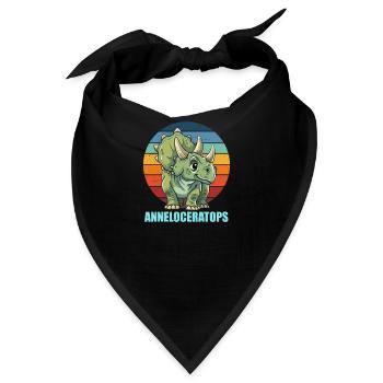 Anneloceratops Geschenkidee für Anne - Bandana - Schwarz - Vorne