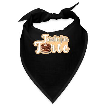 T steht für Torte - Bandana - Schwarz - Vorne