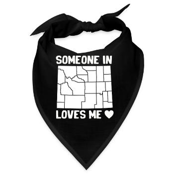 Jemand in Wyoming liebt mich - Bandana - Schwarz - Vorne