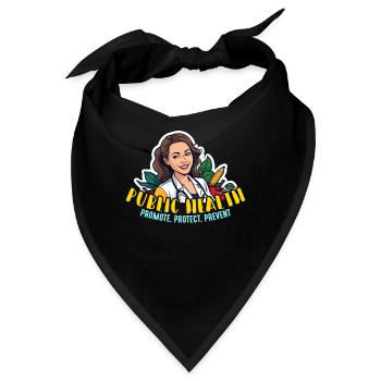 Health Educator Public Health Promote Counselor - Bandana - Schwarz - Vorne