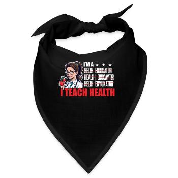 Health Educator I'm A I Teach Health Counselor - Bandana - Schwarz - Vorne