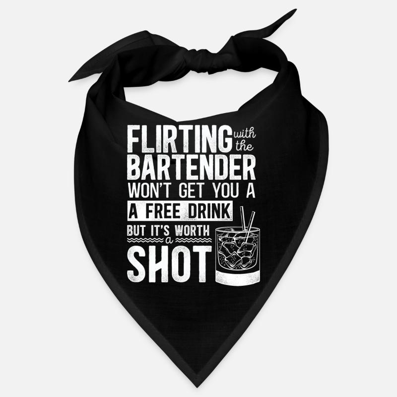 Bartender Mixologist Flirting With Bandana