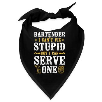 Bartender Mixologist Bartender I - Bandana - Schwarz - Vorne