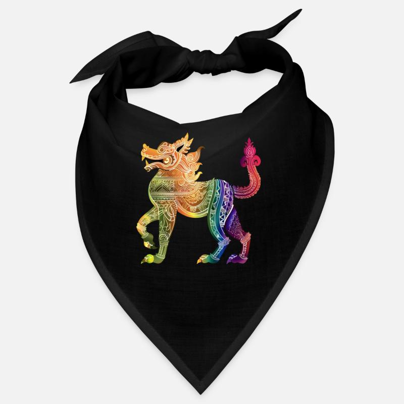 Illustration birmane colorée Bandana