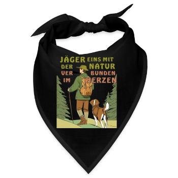 JÄGER NATUR IM HERZEN - Bandana - Schwarz - Vorne