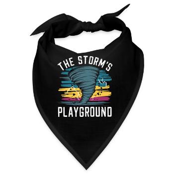 Erlebe Die Faszinierende Welt Des Tornadojagens - Bandana - Schwarz - Vorne