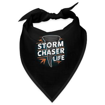 Erlebe Die Faszinierende Welt Des Tornadojagens - Bandana - Schwarz - Vorne