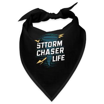 Erlebe Die Faszinierende Welt Des Tornadojagens - Bandana - Schwarz - Vorne