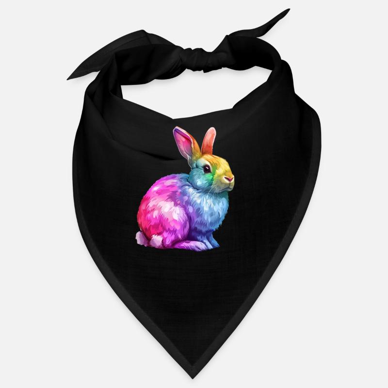 Oeuvre de lapin arc-en-ciel coloré Bandana
