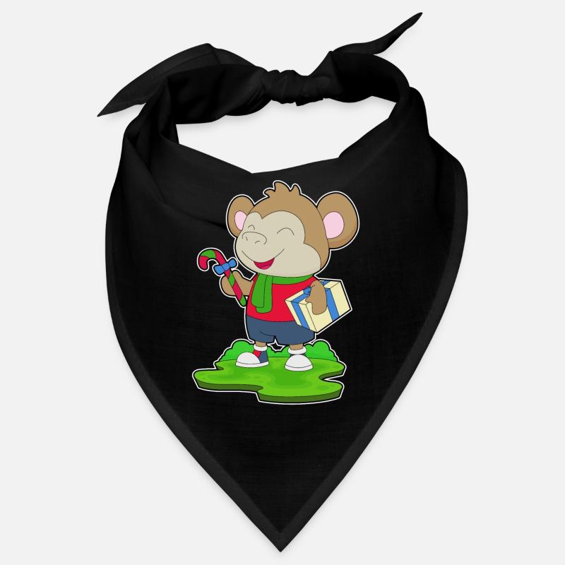 Monkey Christmas Package Bandana