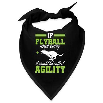 Flyball Canine Sport Agility Parcour Dog - Bandana - Schwarz - Vorne