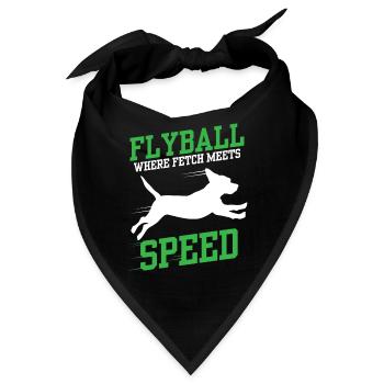 Flyball Canine Sport Agility Parcour Dog - Bandana - Schwarz - Vorne