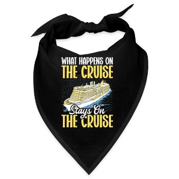 Kreuzfahrer Kreuzfahrtschiff Kreuzfahrt Geschenk - Bandana - Schwarz - Vorne