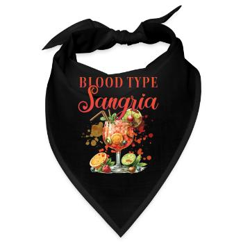 Cocktail Bartender Blood Type Sangria - Bandana - Schwarz - Vorne