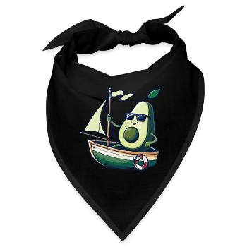 Obst Avocado Bootfahren Geschenk - Bandana - Schwarz - Vorne