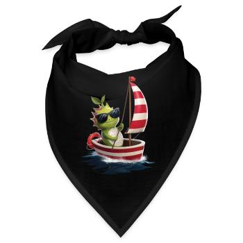 Obst Drachenfrucht Bootfahren Geschenk - Bandana - Schwarz - Vorne