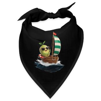 Frucht Guave Bootfahren Geschenk - Bandana - Schwarz - Vorne