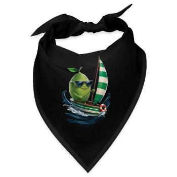 Frucht Limette Bootfahren Geschenk - Bandana - Schwarz - Vorne