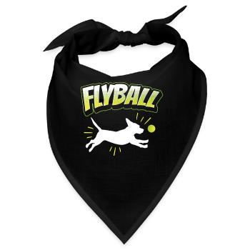 Flyball Canine Sport Agility Parcour Dog - Bandana - Schwarz - Vorne