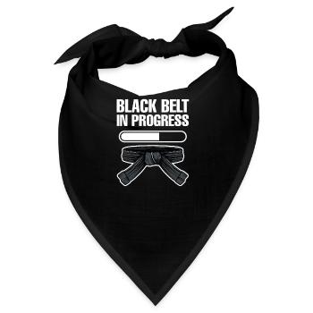 Jiu Jitsu Schwarzgurt In Arbeit - Bandana - Schwarz - Vorne