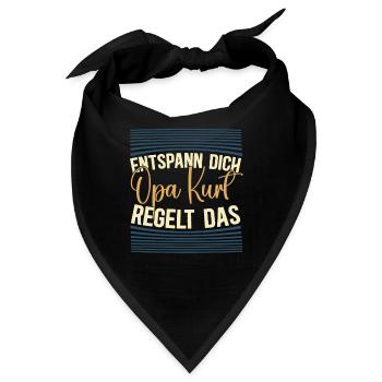 Entspann dich Opa Kurt regelt das - Bandana - Schwarz - Vorne
