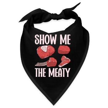 Metzger Fleischer Metzgerei Fleischerei - Bandana - Schwarz - Vorne