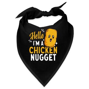 Chicken Nugget Liebhaber Chicken Nuggets - Bandana - Schwarz - Vorne