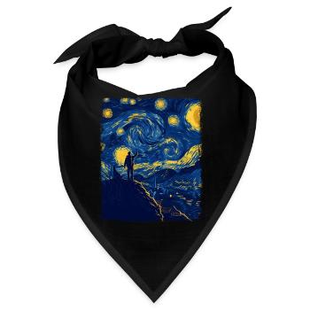Backpacker Backpacking Camping Wandern Sternennach - Bandana - Schwarz - Vorne