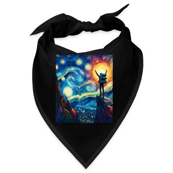 Backpacker Backpacking Camping Wandern Sternennach - Bandana - Schwarz - Vorne