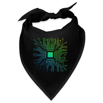 Bunte Computerplatine Tech Electronic - Bandana - Schwarz - Vorne