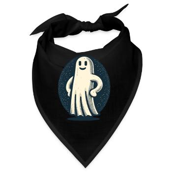 Lustiger Vintage Geist Retro Kunst Stil - Bandana - Schwarz - Vorne