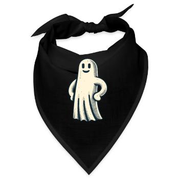 Lustiger Vintage Geist Retro Art Style Halloween - Bandana - Schwarz - Vorne