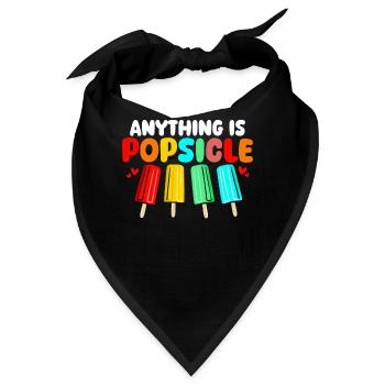 Alles ist Eis am Stiel Lustiges Eis am Stiel gefroren - Bandana - Schwarz - Vorne