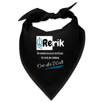 Rerik für mich der schönste Ort der Welt-Ostseebad - Bandana - Schwarz - Vorne