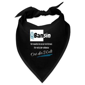 Bansin für mich der schönste Ort der Welt-Ostsee - Bandana - Schwarz - Vorne