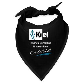 Kiel für mich der schönste Ort der Welt-Hansestadt - Bandana - Schwarz - Vorne