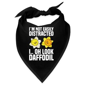 Narzissen Blume Narzisse Osterglocken - Bandana - Schwarz - Vorne