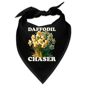 Narzissen Blume Narzisse Osterglocken - Bandana - Schwarz - Vorne