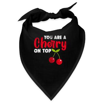 Kirsche - Bandana - Schwarz - Vorne